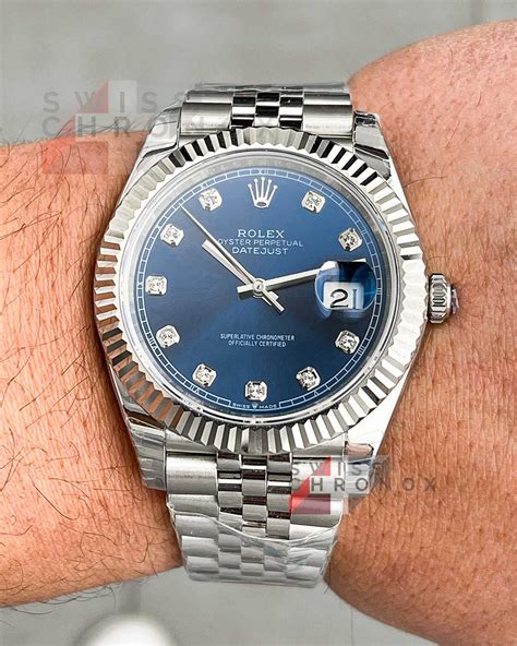 rolex men's datejust diamond dial|Rolex Datejust 41 diamond bezel.